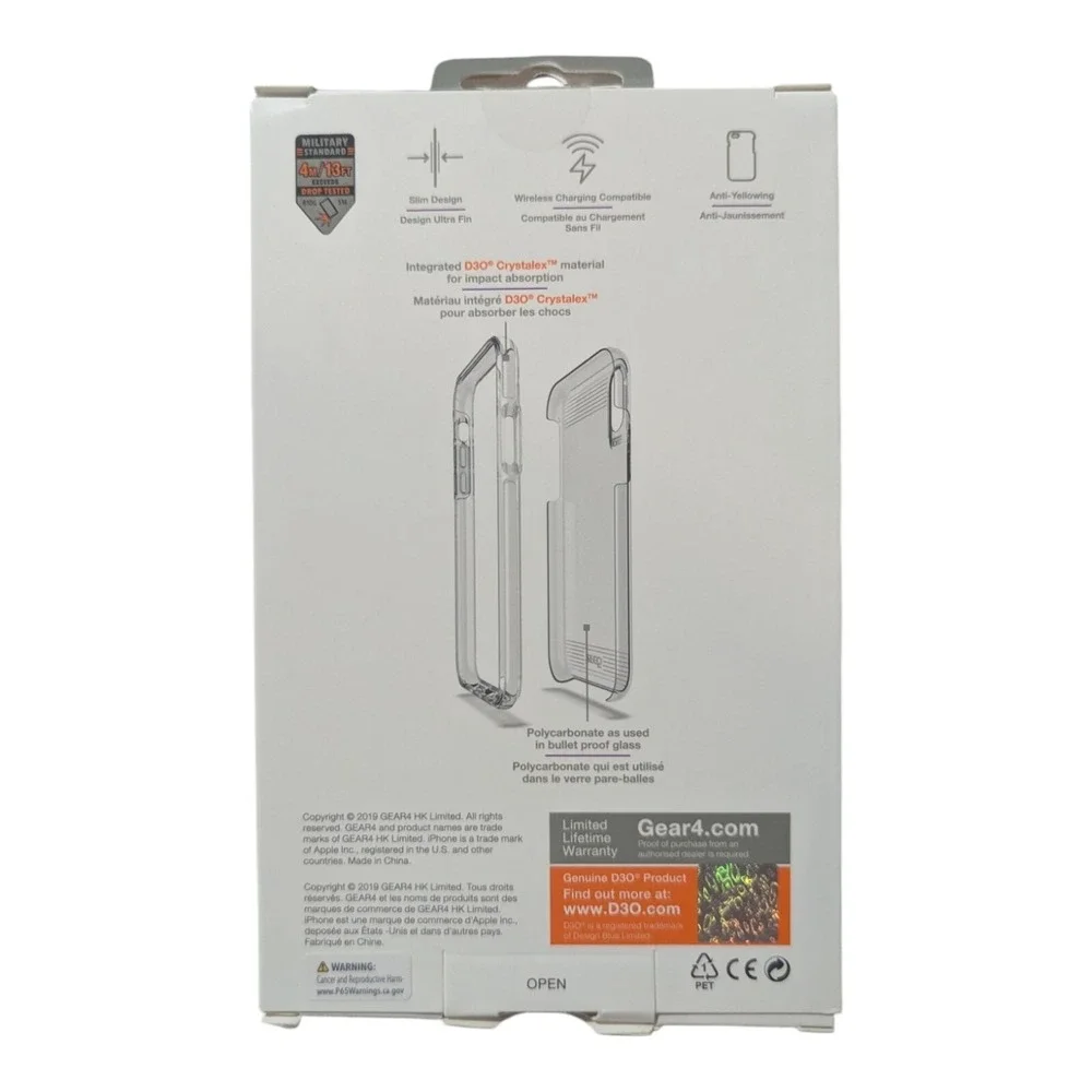 H7. New Gear 4 Bayswater D30 Case‎ for Apple iPhone XR - Clear